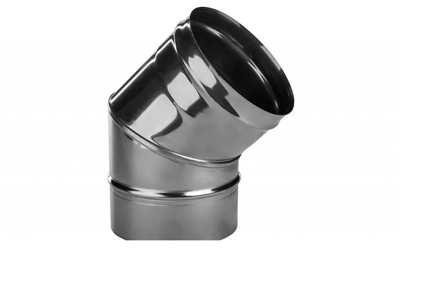 Отвод дымохода AISI 430  90 град 450х1 мм